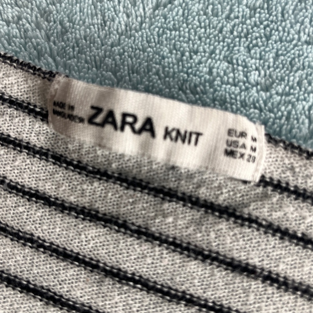 Zara baggy Striped lightweight sweater with 3/4 length sleeves - Picture 2 of 5